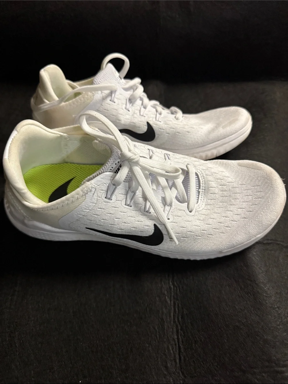 Nike White Women's Knit Running Sneakers